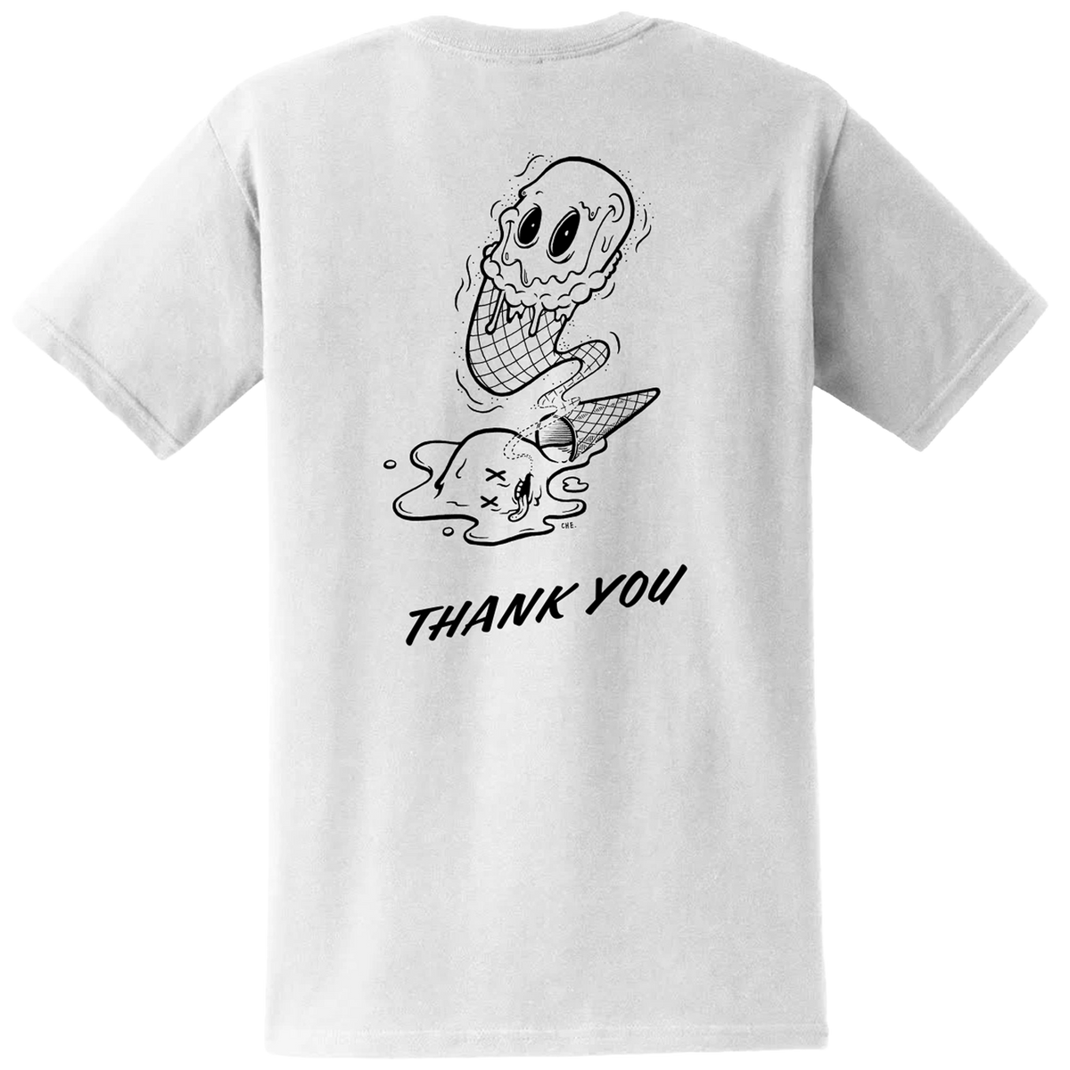 メンズ io着用VALLAD CASH DISPENSER TEE WHITE