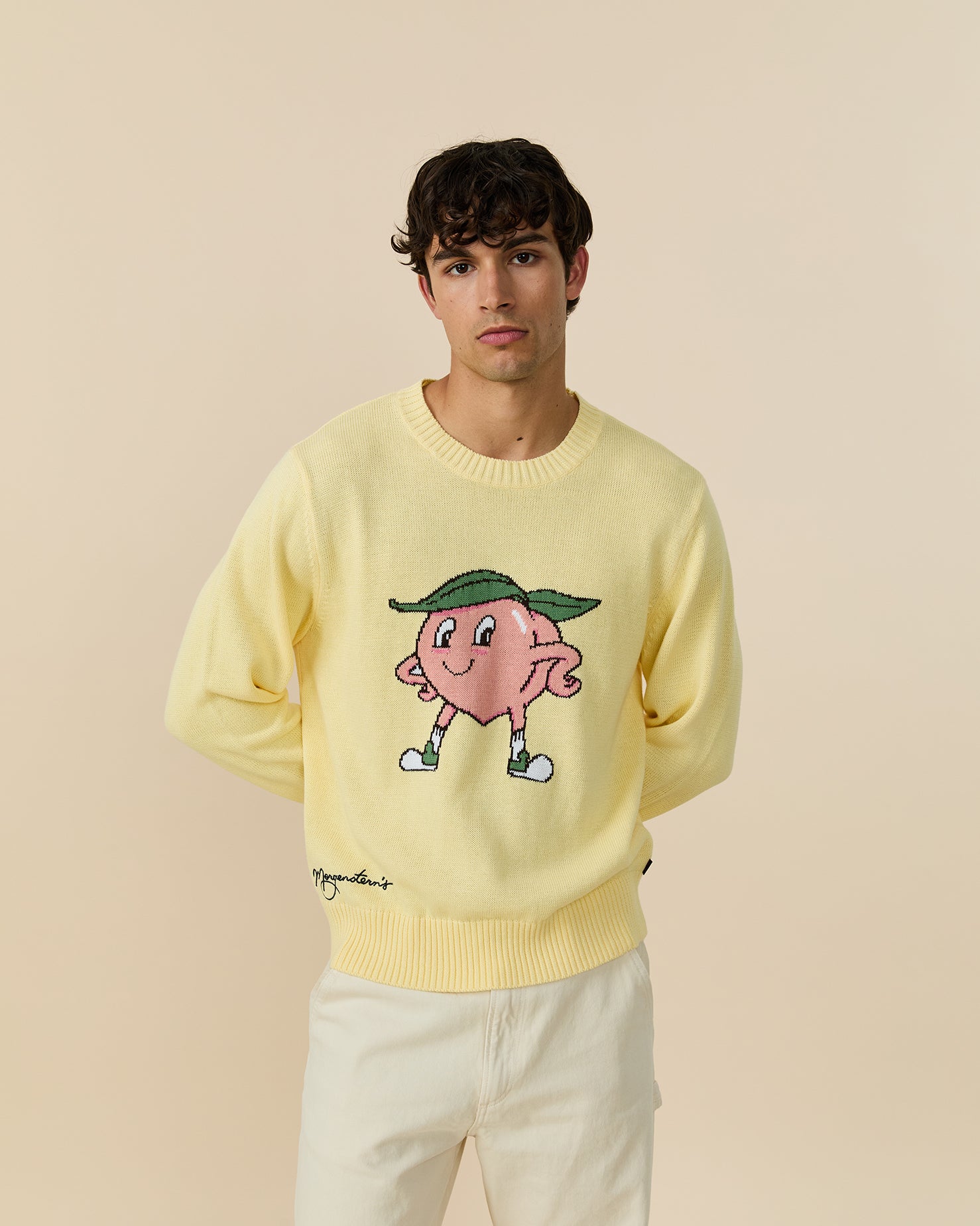 ROWING BLAZERS COTTON PEACH SWEATER - YELLOW