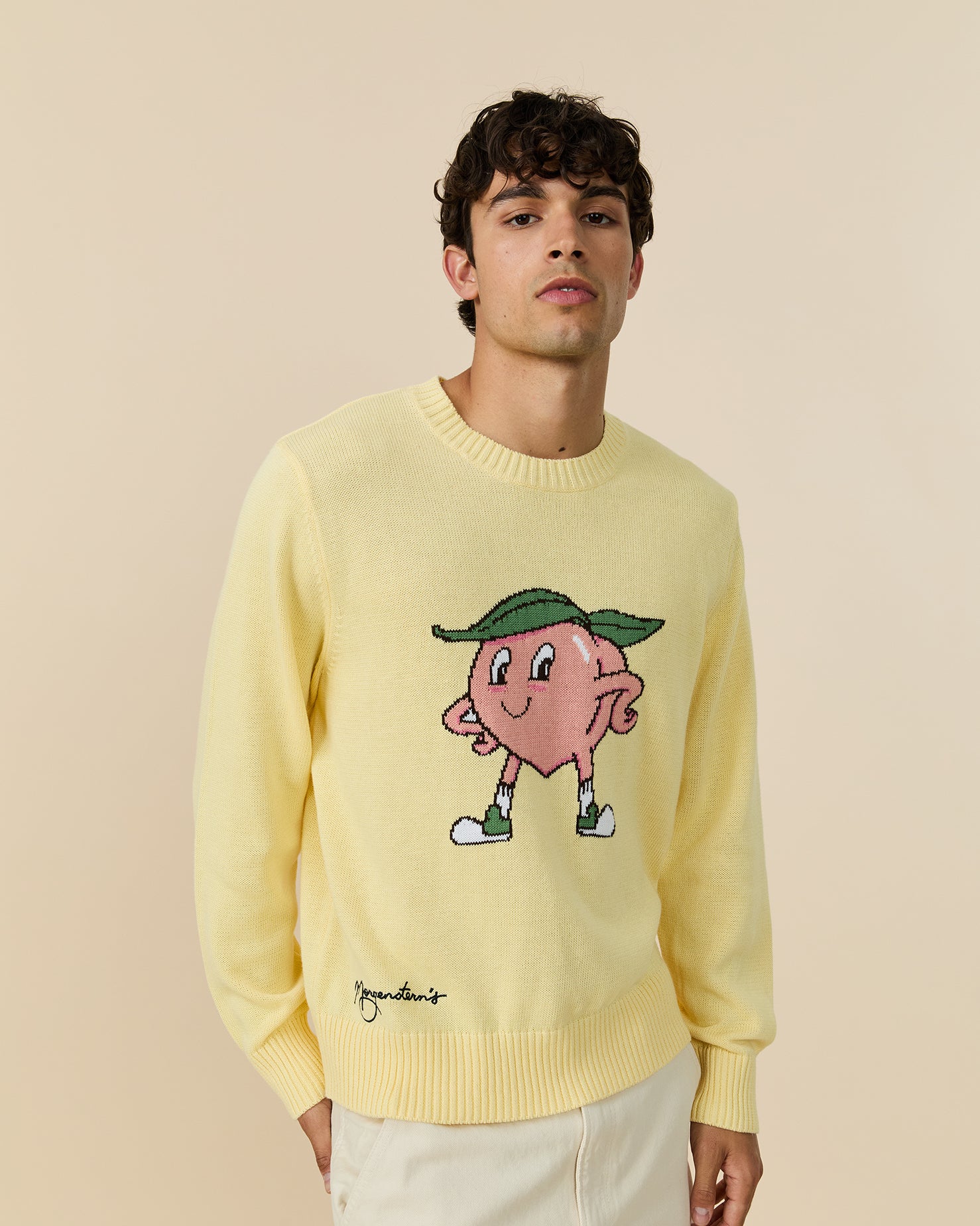ROWING BLAZERS COTTON PEACH SWEATER - YELLOW