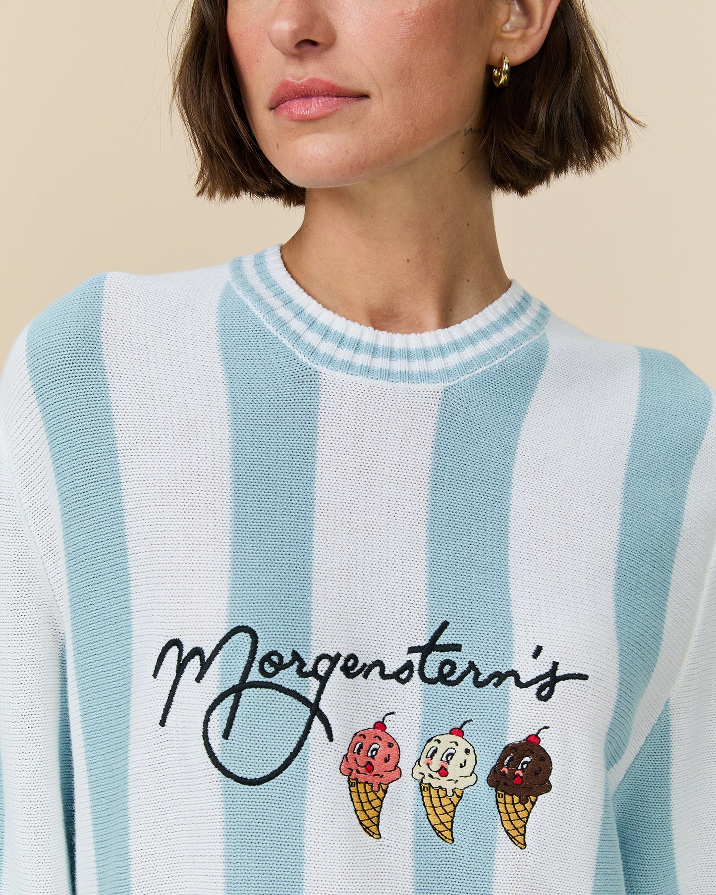 ROWING BLAZERS COTTON STRIPED SWEATER - BLUE