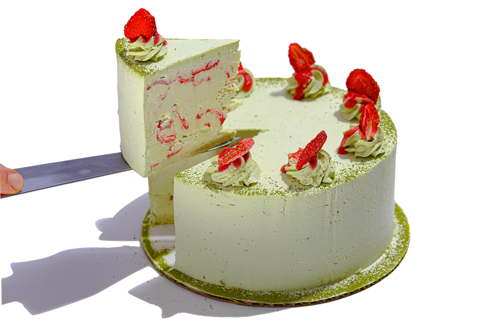 Strawberries N' Matcha Ice Cream Cake - Shipped Nationwide