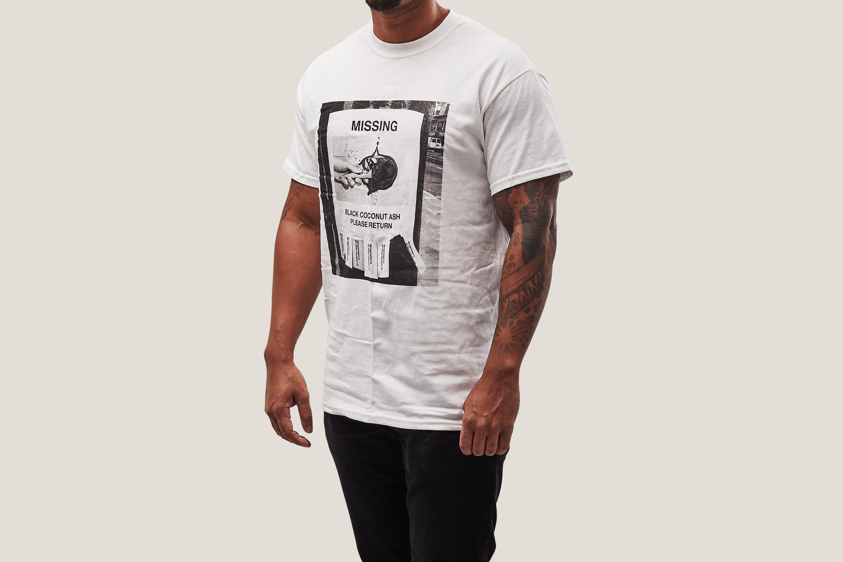 MISSING: BLACK COCONUT ASH TEE